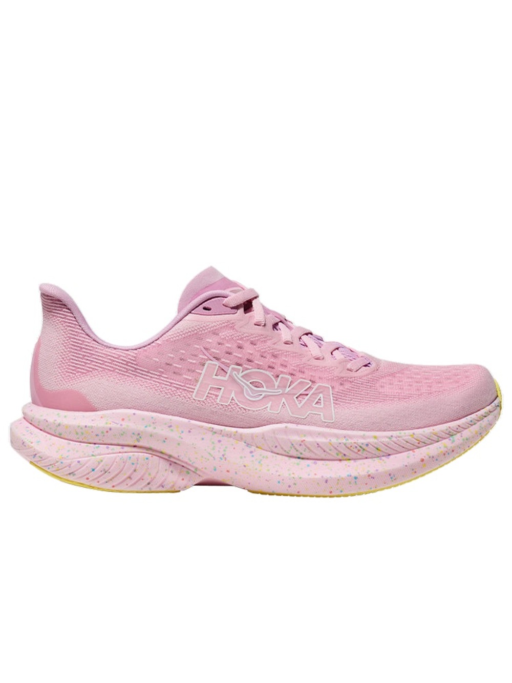 Hoka Women's Pink Speckled Midsole Running Shoe